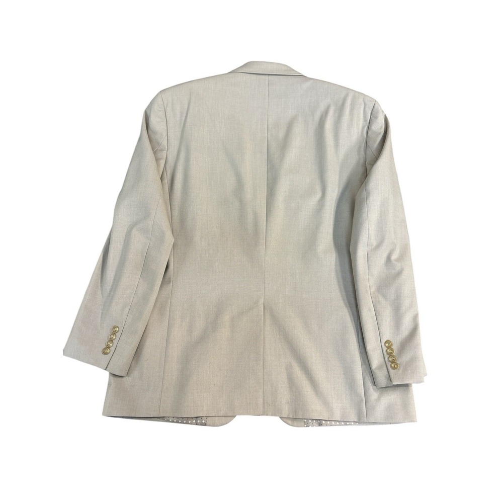 Chaps Blazer Mens 46 Regular Tan Button Up Lined Vented Coat Jacket - Picture 4 of 8